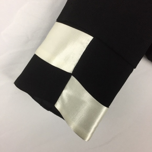 Nicole Miller Vintage Black & White Jacket Checkered Cuffs - Size 8 - Picture 6 of 7